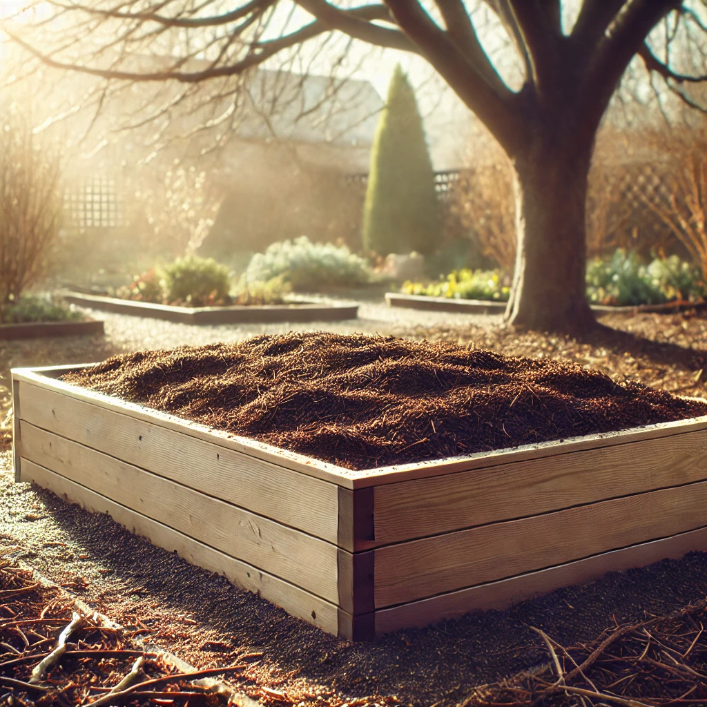 Garden at rest for the fall